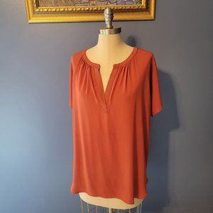 LOFT - Mixed media, s/s blouse